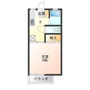 リバティ千代田B棟【1階】の間取り
