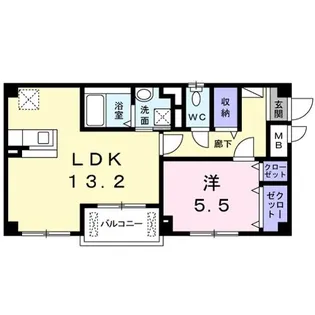 プレジール立町K【2階】の間取り