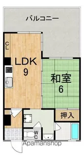 片岡山荘【5階】の間取り