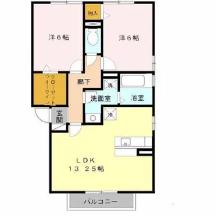 リビングタウン古坂壱番館 B棟【2階】の間取り