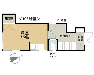 徳久アパート【1階】の間取り