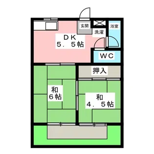 コーポ明治【1階】の間取り