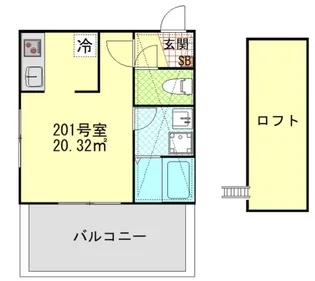 スピカハイツ戸部【2階】の間取り