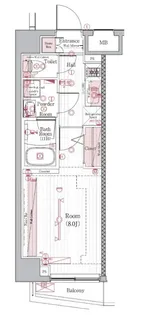 ブライズ住吉【4階】の間取り