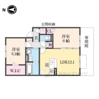 セレーノみあと【1階】の間取り