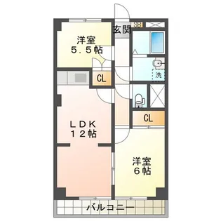 コーポ三瀧【4階】の間取り