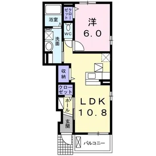 アビタシオン サンク【1階】の間取り