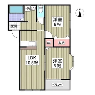 ハーヴェスト玉村【1階】の間取り