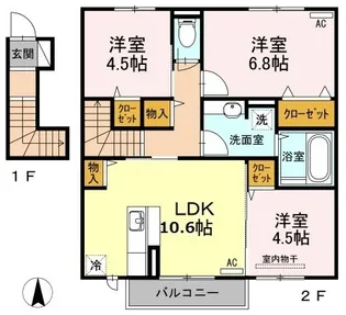 スペリアージュB203【2階】の間取り