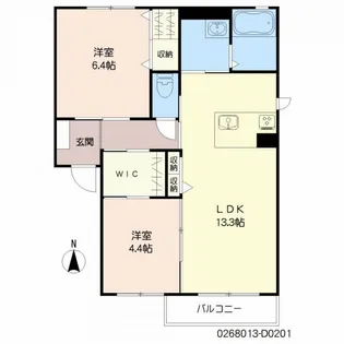 クラヴィエ東久留米 D棟【2階】の間取り