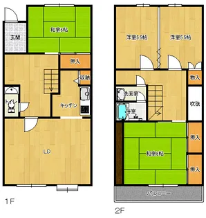 奈良県生駒市小明町【一戸建】の間取り