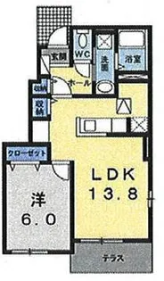 ベルフルールC棟【1階】の間取り