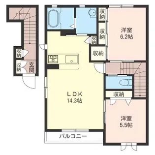 千葉県船橋市夏見1【アパート】の間取り