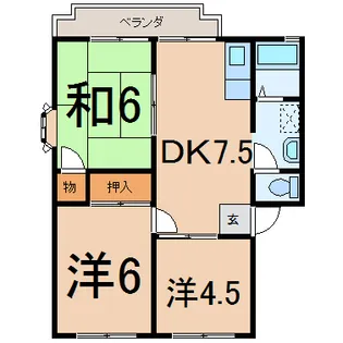 コーポ富岡A【3階】の間取り