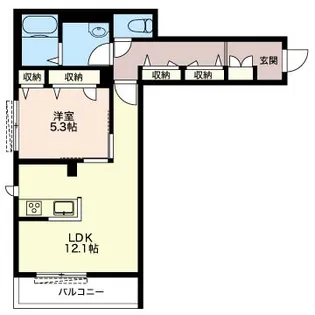 アンソレイユ慶【1階】の間取り