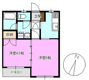 村越第二マンション【2階】の間取り