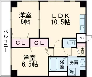 Corteoオロシホンマチ【4階】の間取り