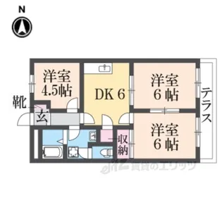 サンフィットラブリー【1階】の間取り