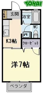 ヴィラクレソン【2階】の間取り