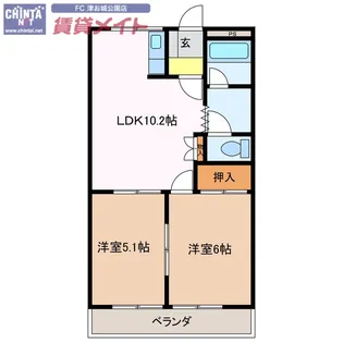ブルーコーナー【2階】の間取り