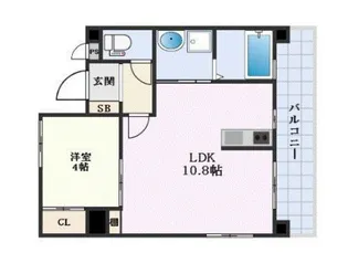 ADORE那覇楚辺【4階】の間取り