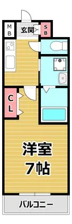 グローリア新北野【4階】の間取り