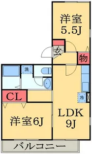 ロイヤルハウスB【2階】の間取り
