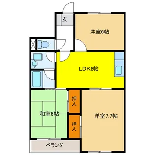 岐阜県岐阜市切通4【マンション】の間取り