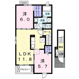 アステルコートI【2階】の間取り