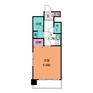 第2サンハイツ台原【3階】の間取り