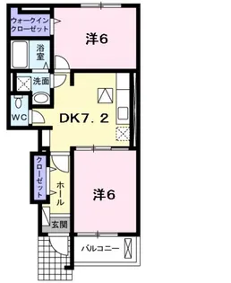 サンファミール西辛川【1階】の間取り