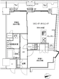 アンビエンテ駒込【8階】の間取り
