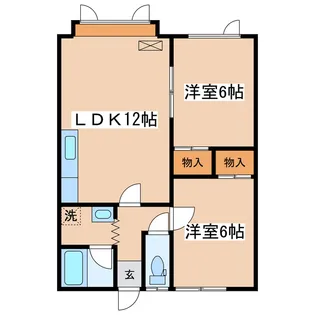 ハイネス若草【1階】の間取り