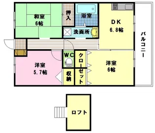 グレース府中【2階】の間取り