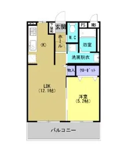 熊本県熊本市東区戸島6【マンション】の間取り