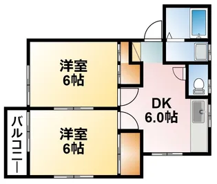 千葉県山武市富田【アパート】の間取り
