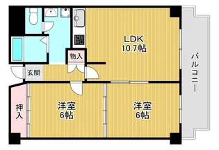 大阪府東大阪市上小阪3【マンション】の間取り
