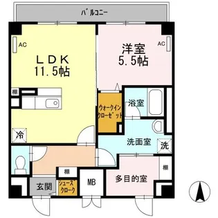 岡山県岡山市北区田町2【マンション】の間取り