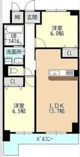ヒルザコート【5階】の間取り