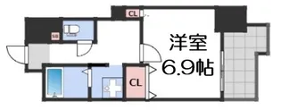 SWISS難波西【9階】の間取り