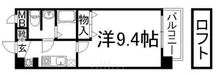 ジュネス四条烏丸【7階】の間取り