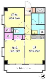 ライオンズガーデン蒲田【1階】の間取り