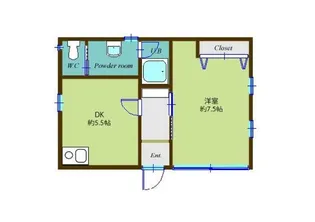 ブルーハイツ【1階】の間取り