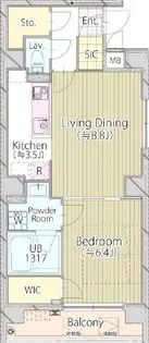パークフロント新宿【8階】の間取り