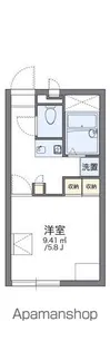 レオパレスメルベーユ参番館【2階】の間取り