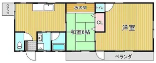 サンライフグランデージュE棟【2階】の間取り