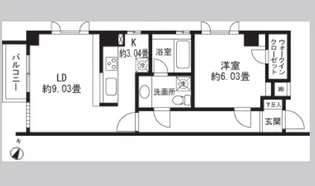 1LDKの間取り画像