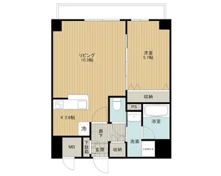 BUENA上大川前通4【4階】の間取り