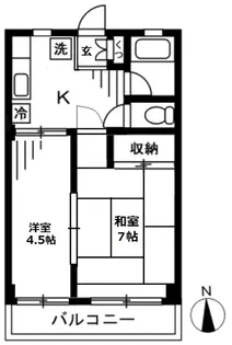 マンション富士【2階】の間取り