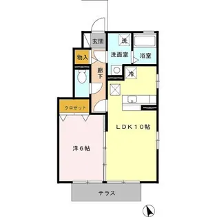 ドエル B【1階】の間取り